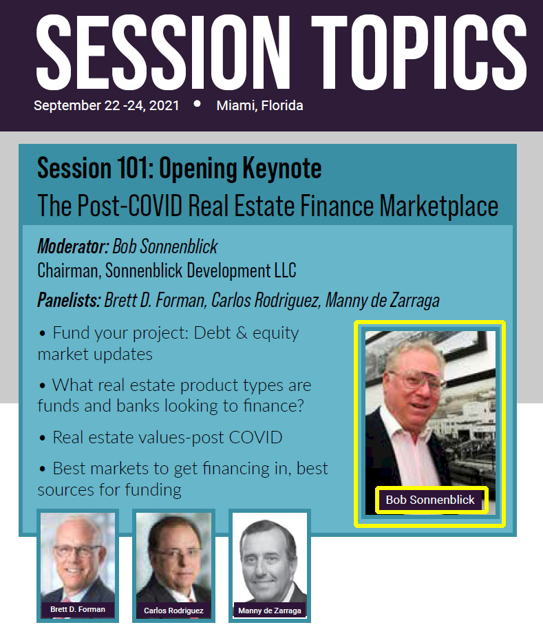 Session 101: Opening Keynote The Post-COVID Real Estate Finance Marketplace