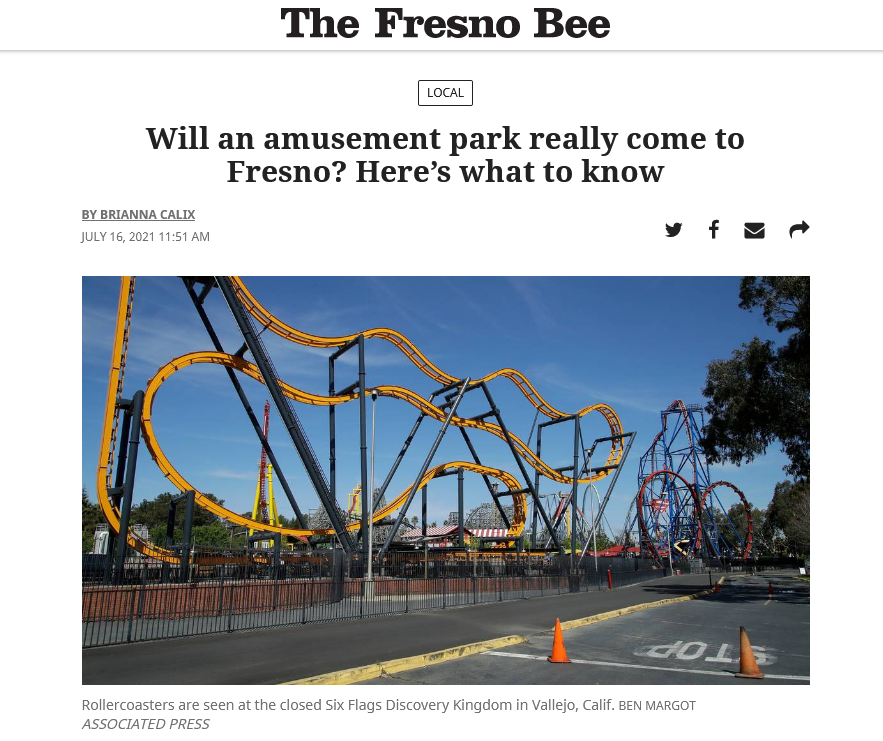 Will an amusement park really come to Fresno? Here’s what to know