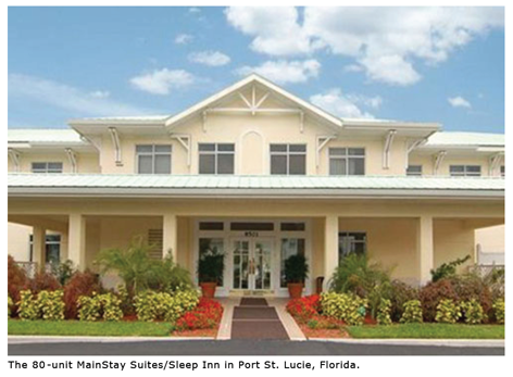 The 80-unit MainStay Suites/Sleep Inn in Port St. Lucie, Florida.